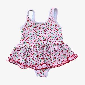 Edgehill Collection Cherry Skirted One Piece Swimsuit 18 Months
